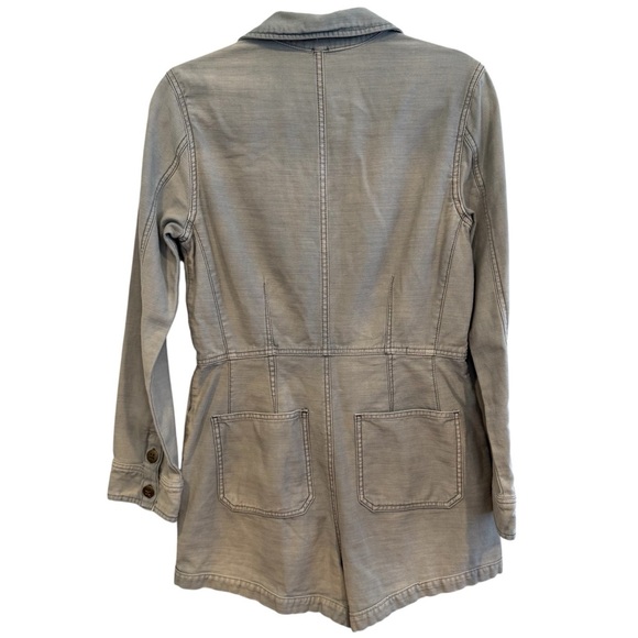 Free People Long Sleeve Utility Style Shorts Romper Size S - Picture 4 of 8